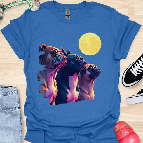 Bulldog & Moon - V4 - All Bulldogs T-Shirt